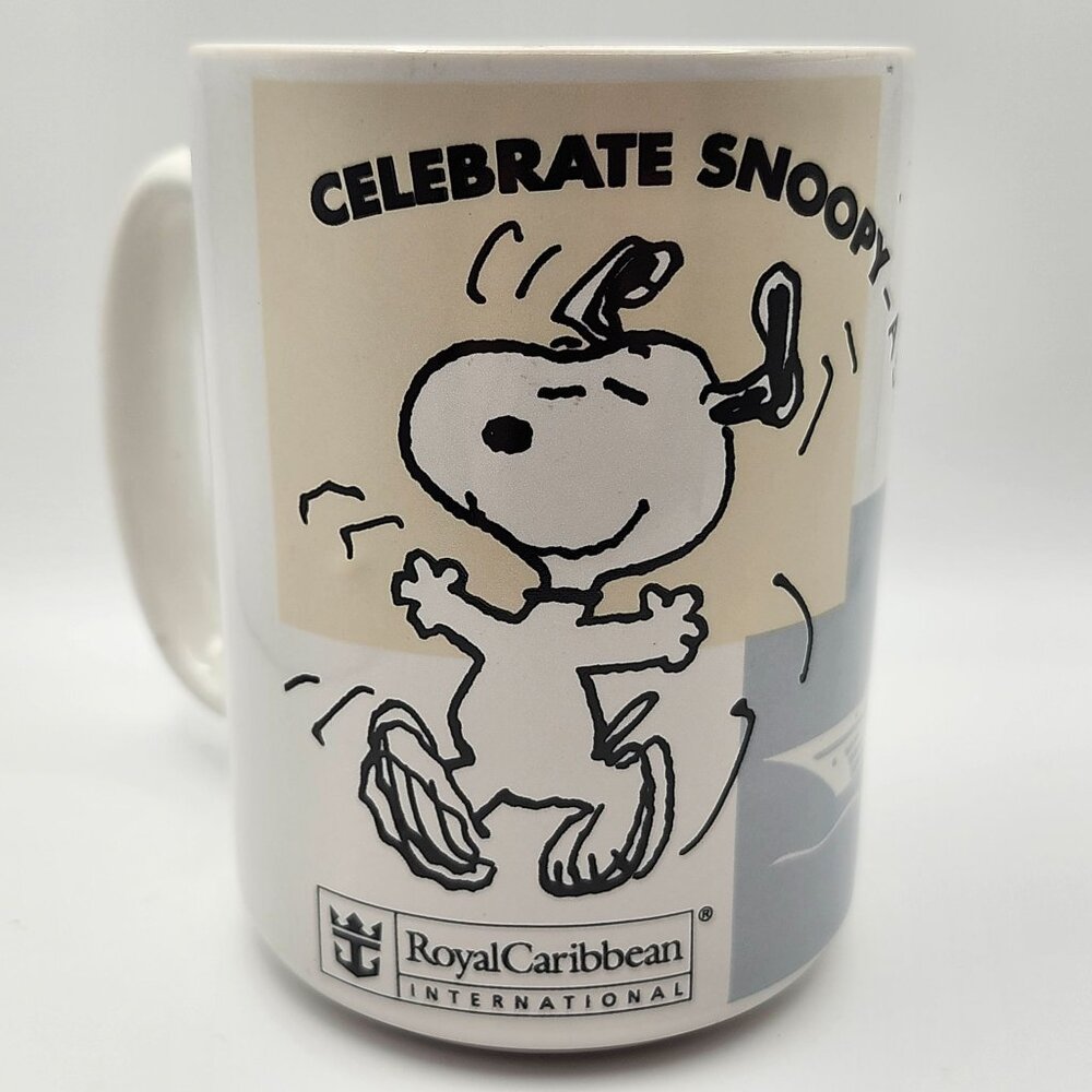 Celebrate Snoopy 50th Anniversary Cruise Mug Royal Caribbean International